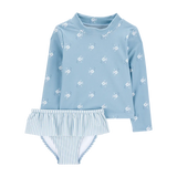 Ensemble maillot de bain anti-UV 2 pièces bébé fille