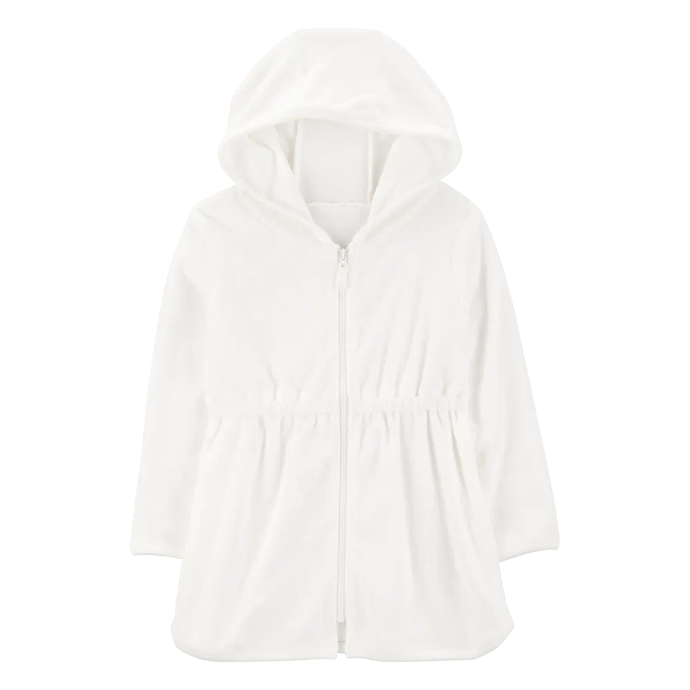 Sortie de bain à capuche bébé fille - Blanc