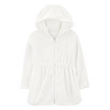 Sortie de bain à capuche bébé fille - Blanc