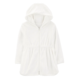 Sortie de bain à capuche bébé fille - Blanc