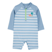 Maillot de bain anti-UV à rayures bébé garçon