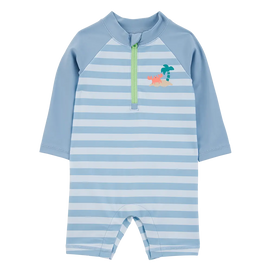 Maillot de bain anti-UV à rayures bébé garçon