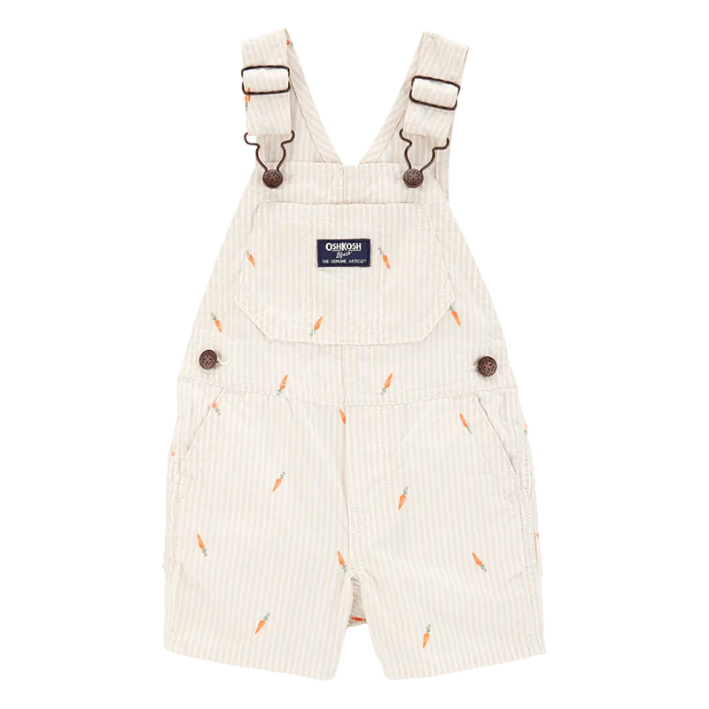 OshKosh Baby Boy Striped Shortalls - Carrot