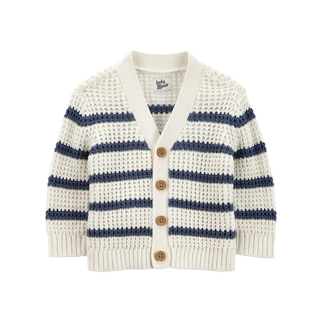 Cardigan Rayé en Tricot Bébé Garçon OshKosh - Crème & Bleu