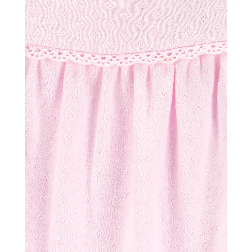 OshKosh Baby Girl Pointelle Flutter-Sleeve Bodysuit - Pink