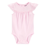 Body à manches papillon en pointelle bébé fille
