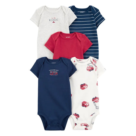 Lot de 5 bodys manches courtes bébé garçon