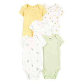 Lot de 5 bodys manches courtes bébé - Unisexe
