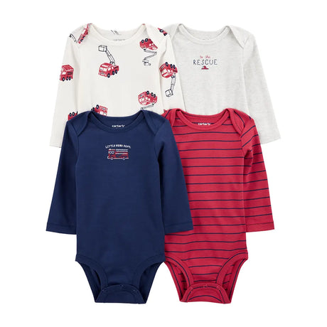 Lot de 5 bodys manches longues bébé garçon