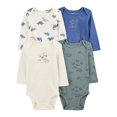 Lot de 5 bodys manches longues bébé garçon - Coton