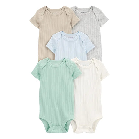 Lot de 5 bodys manches courtes bébé - Unisexe
