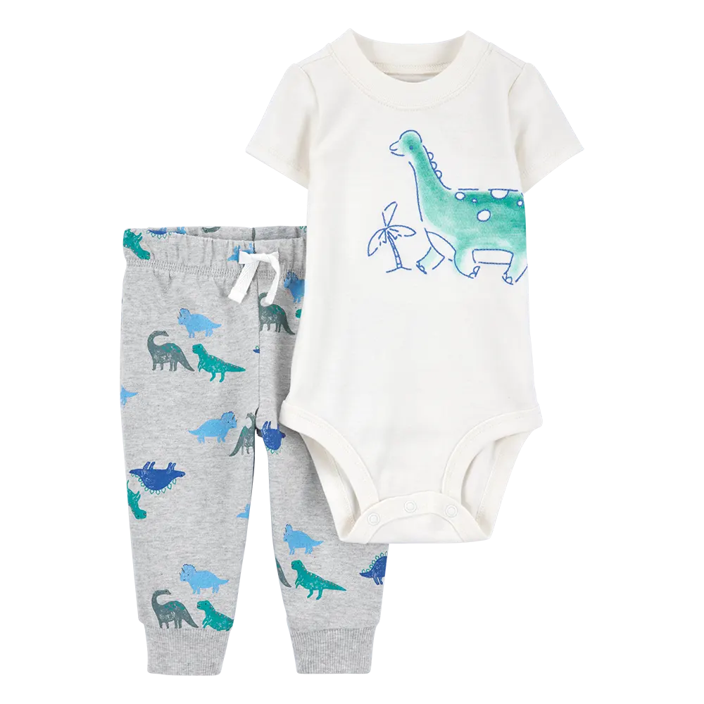 Ensemble body et pantalon dinosaure bébé garçon