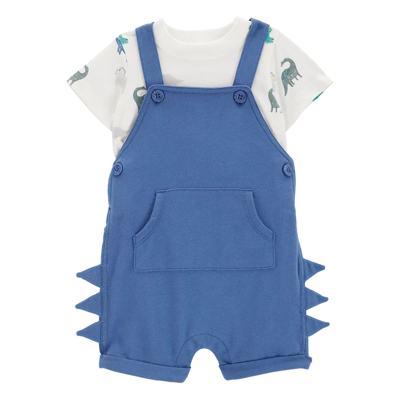 Carter's Baby Boy Shortalls & T-shirt Set - Dinosaur
