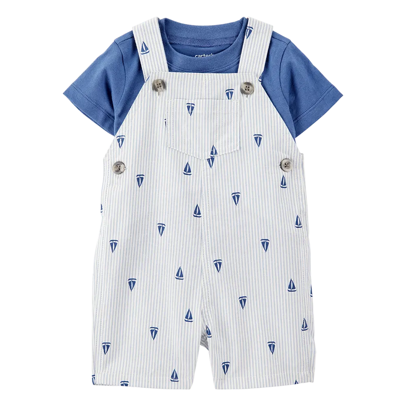 Carter's Baby T-shirt & Shortall Set - Sailboat