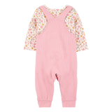 Ensemble salopette et t-shirt lapin bébé fille