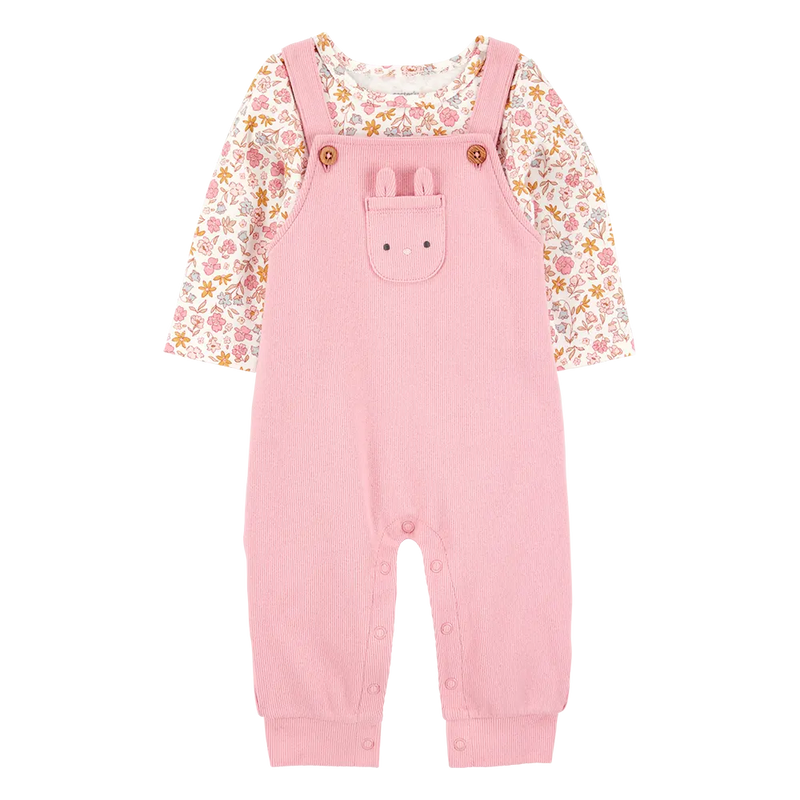 Carter's Baby Girl Overalls & T-shirt Set - Bunny