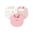 Lot de 3 bavoirs fleuris pour bébé fille