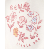 Ensemble 3 pièces cardigan fleuri bébé fille