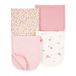 Lot de 4 langes de Rots bébé fille - Rose