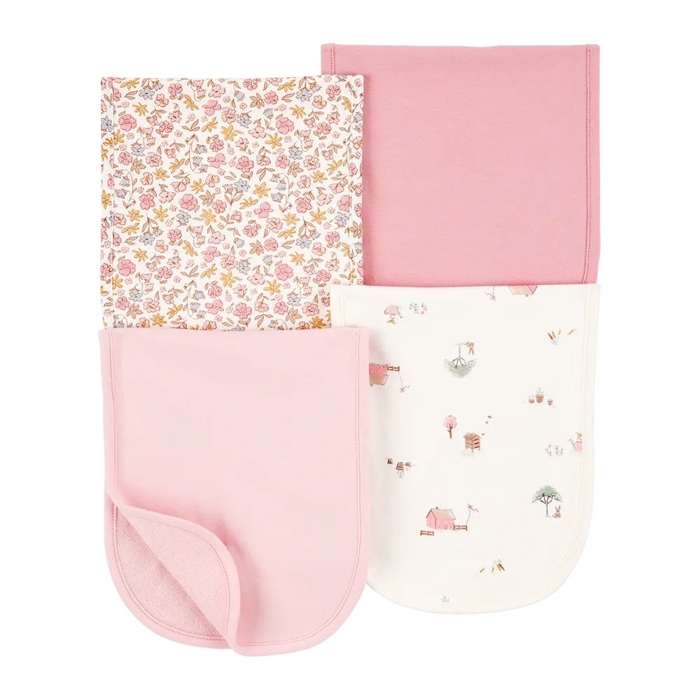 Lot de 4 langes de Rots bébé fille - Rose