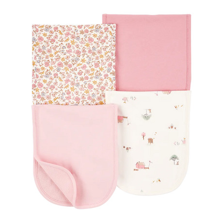 Lot de 4 langes de Rots bébé fille - Rose