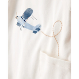 Ensemble 4 pièces avion pour bébé garçon - Coton