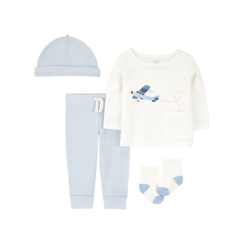 Conjunto de 4 piezas para bebé niño Carter's - Avión
