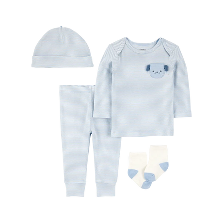 Ensemble 4 pièces chiot bébé garçon - 100% Coton