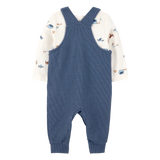 Ensemble salopette gaufrée et t-shirt bébé garçon