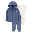 Ensemble 3 pièces cardigan ferme bébé garçon - Coton