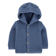 Cardigan gaufré à capuche bébé garçon - Bleu marine