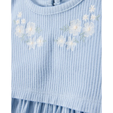 Ensemble robe-body et cardigan bébé fille - Bleu