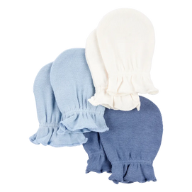 Lot de 3 moufles anti-griffures bébé garçon - Coton