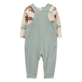 Ensemble salopette gaufrée et t-shirt bébé garçon