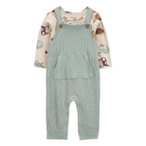 Ensemble salopette gaufrée et t-shirt bébé garçon