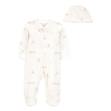 Ensemble 2 pièces pyjama et bonnet bébé garçon