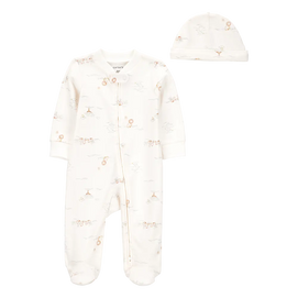 Ensemble 2 pièces pyjama et bonnet bébé garçon