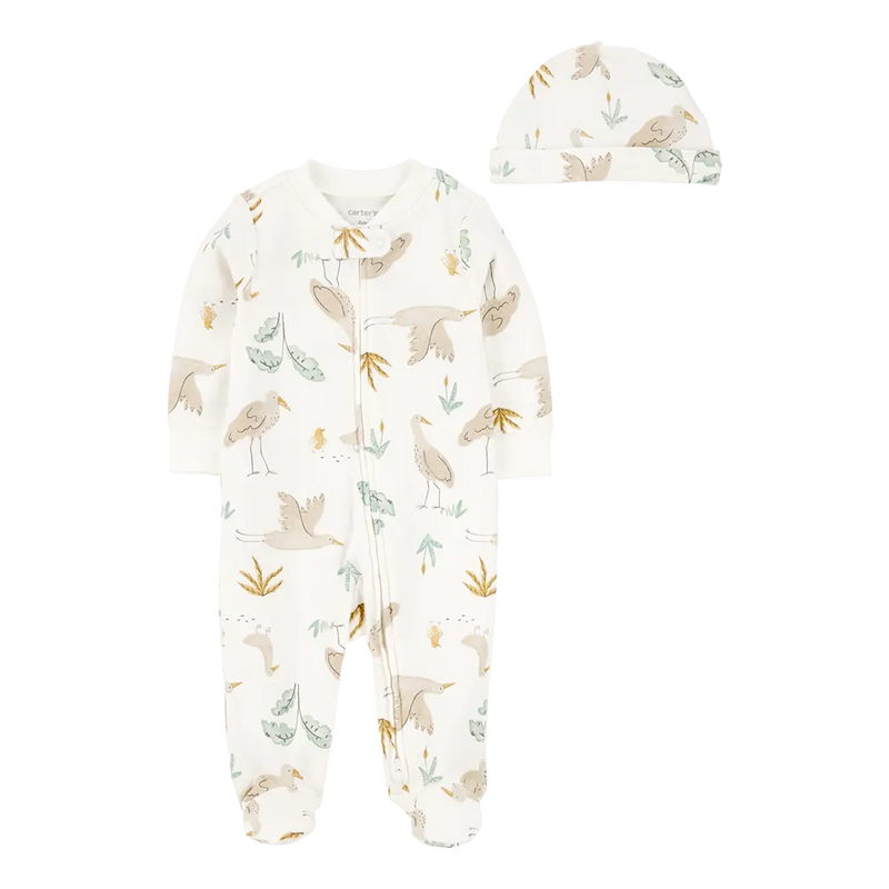 Carter's Baby Cotton Sleep & Play & Hat - Ivory