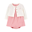Ensemble robe-body et cardigan bébé fille