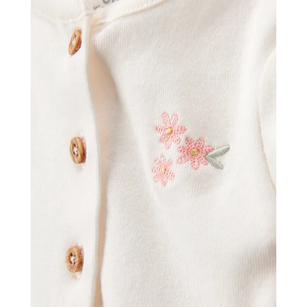 Ensemble robe-body et cardigan bébé fille