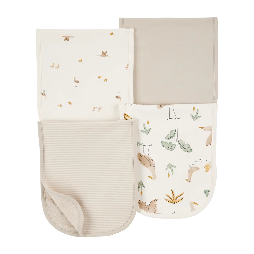 Lot de 4 langes de rots bébé - Couleurs neutres