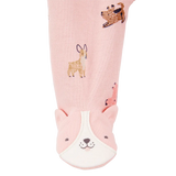 Pyjama dors-bien zippé chien bébé fille - Coton