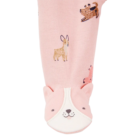 Pyjama dors-bien zippé chien bébé fille - Coton