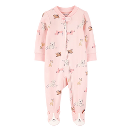 Pyjama dors-bien zippé chien bébé fille - Coton