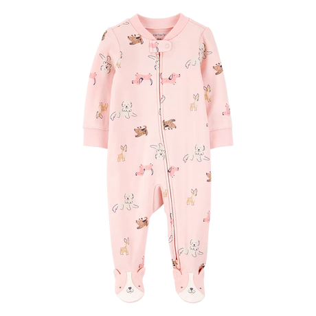 Pyjama dors-bien zippé chien bébé fille - Coton