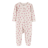 Pyjama dors-bien zippé thermique floral bébé fille