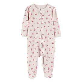Pyjama dors-bien zippé thermique floral bébé fille