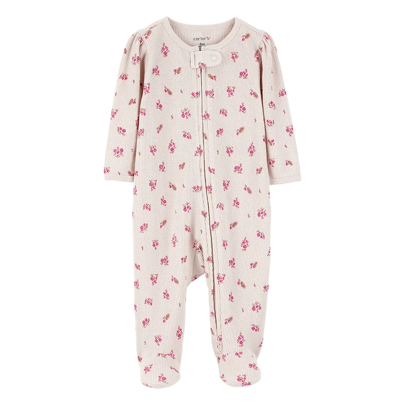 Carter's Baby Girl Thermal Zip-Up Sleep & Play - Floral