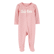 Pyjama dors-bien zippé "Petite Sœur" bébé fille