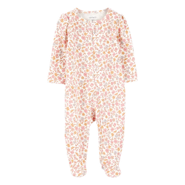 Pyjama dors-bien zippé floral bébé fille - Coton